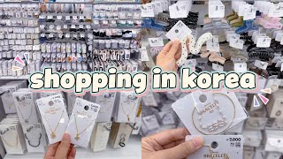 shopping in korea vlog 🇰🇷 spring accessory haul 🎀 daiso polka dot, beads & more!