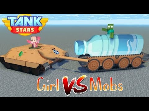 MONSTER SCHOOL:GIRLS VS MOBS TANK STARS CHALLENGE-Minecraft Animation