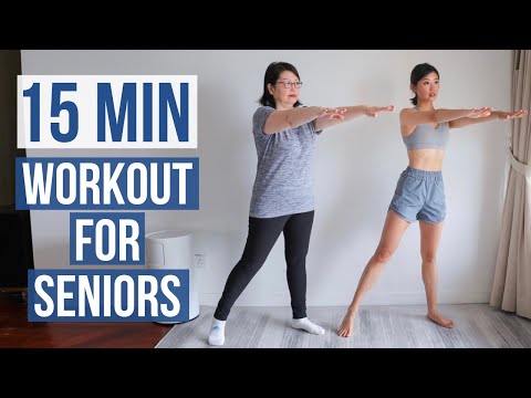 15 min Workout for Seniors, Beginners, People with Knee Pain (JOINT-FRIENDLY) ~ Emi