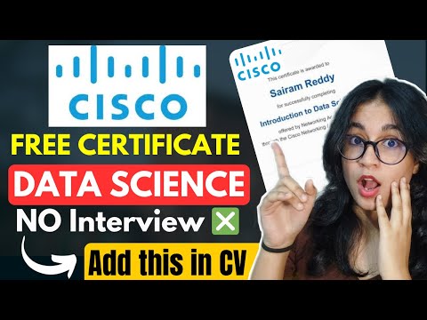 🔥100% FREE Cisco Certificate - Data Science