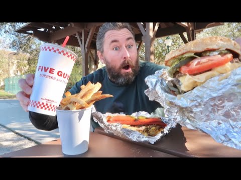 Five Guys Burgers And Fries Food Review - Eating Way Too Much / Thoughts Compared To In N Out