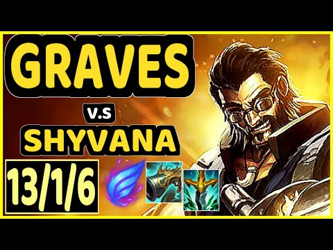 JANKOS (GRAVES) vs SHYVANA - 13/1/6 KDA JUNGLE CHALLENGER GAMEPLAY - EUW
