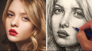 how to draw a pretty face with pencil
