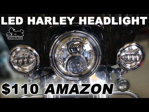 Is this $110 Amazon LED HARLEY HEADLIGHT with Passing Lights the BEST value? INSTALL and REVIEW