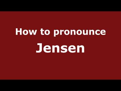 How to pronounce Jensen