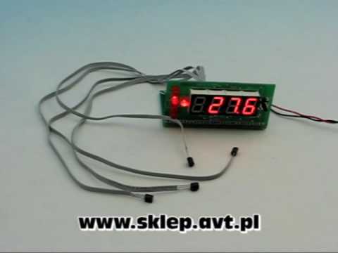 AVT2389 CZTEROKANAŁOWY TERMOMETR CYFROWY