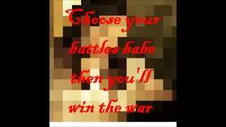 Choose Your Battles- Katy Perry (Lyric Video)