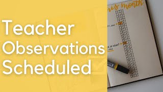 Behind on teacher evaluations How to schedule observations