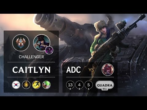 Caitlyn ADC vs Xayah - KR Challenger Patch 9.10