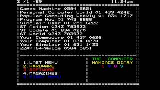 Computer Maniac's Diary 1989 for the BBC Micro