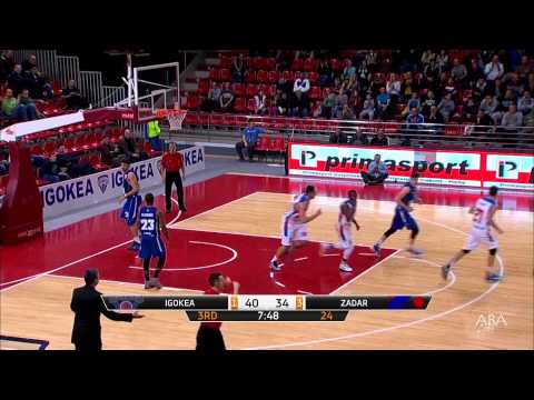 ABA Liga 2014/15, Round 14 highlights: Igokea - Zadar (23.12.2014)