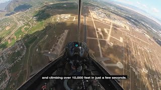 F35 maximum-G vertical climb!