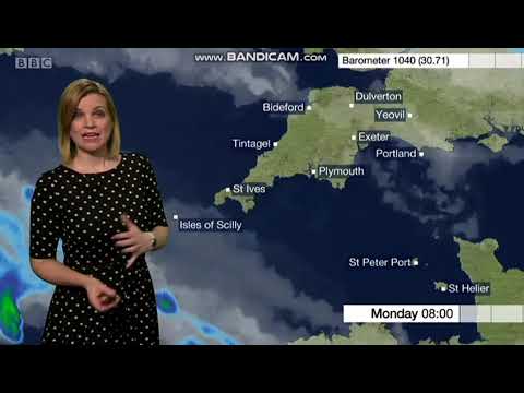 Emily Wood BBC South West News weather April 7th 2019 - 60 FPS