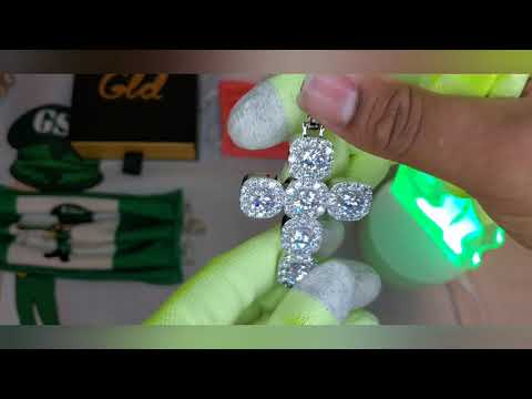 #Gld #shopgld large Gemstone cross white gold unboxing review