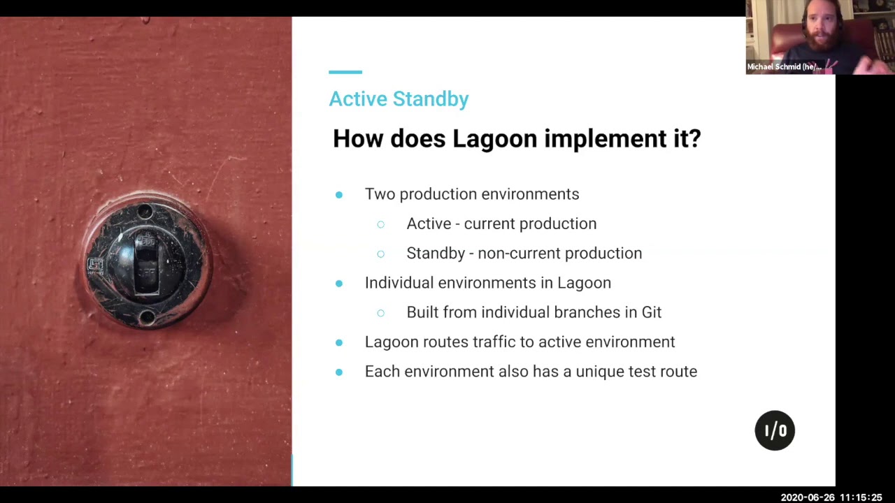 How to run Blue Green Deployments with Active/Standby on Lagoon / DrupalCon Global 2020