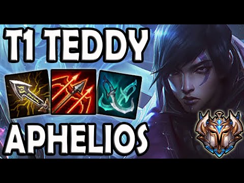 T1 Teddy APHELIOS vs EZREAL ADC - Lol Ranked Korea ✔️