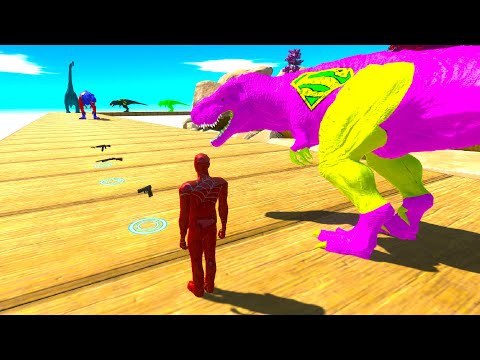 PINK T REX & FPS AVATAR RESCUE MISSION - Animal Revolt Battle Simulator