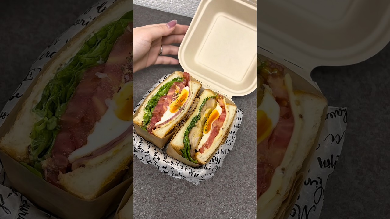 今日はサンドイッチ弁当🥪🥪何点⁉️点数つけて！#shorts #fyp #ご飯記録 #弁当記録 #旦那弁当
