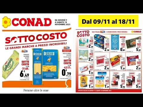 Volantino Conad de 9 a 18 de novembro - Sottocosto
