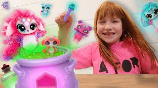 ADLEY and her MAGiC PETS!!  Making a Magical Potion with Mom &amp; Alli to create Mixie Mixling friends!