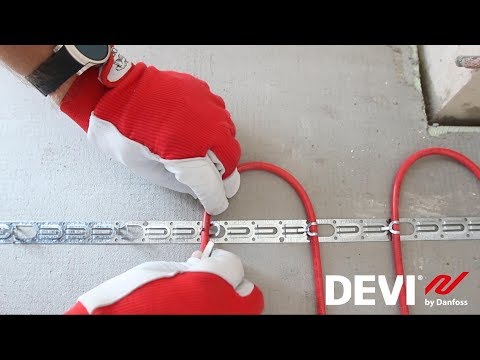 Монтаж нагревательного кабеля DEVI