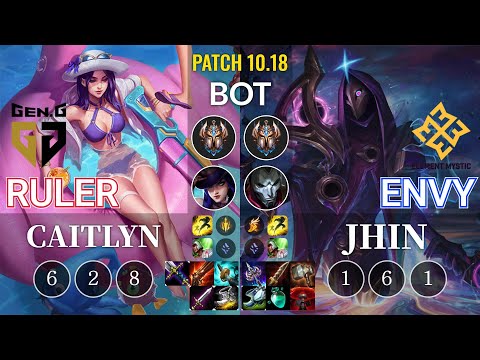 GEN Ruler Caitlyn vs EM Envy Jhin Bot - KR Patch 10.18