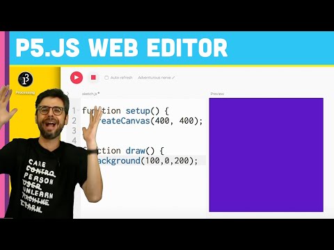 1.2: p5.js網頁編輯器 - p5.js教程 (1.2: p5.js Web Editor - p5.js Tutorial)