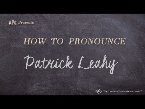 How to Pronounce Patrick Leahy (Real Life Examples!)