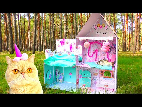 How to build Amazing Kitten Cat Pet house from Cardboard !