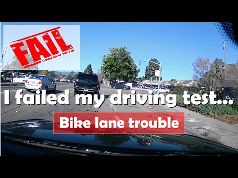 Drive Test FAIL - Bike Lane Critical Error - Official DMV Driving Test