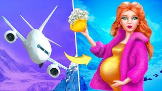 14 DIY Barbie Hacks und Handwerke / Schwangere Puppe im Flugzeug