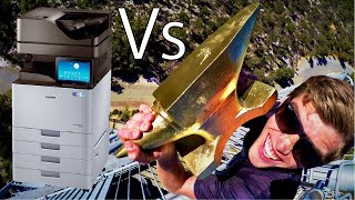 ANVIL Vs. GIANT OFFICE PRINTER 45m Drop Test!!