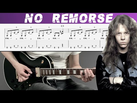 METALLICA - NO REMORSE (Guitar cover with TAB | Lesson)