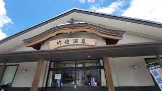 夏の食べ歩きと　温泉