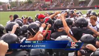 Rival teams help boy score touchdown of lifetime