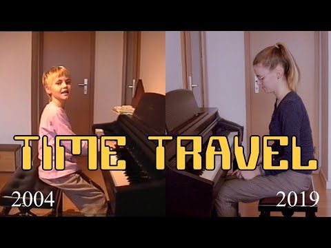 Playing a song with my younger self