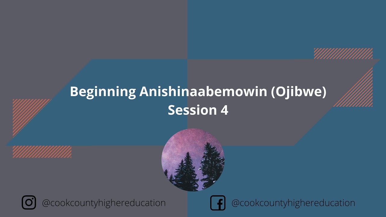Beginning Anishinaabemowin (Ojibwe) - Session 4