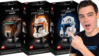 NEW 2023 LEGO Star Wars CLONE WARS Helmets + LEIA BOUSHH Helmet!