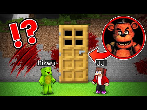 How JJ and Mikey Found Freddy Fazbear Inside The Scary Door in Minecraft ? - Maizen