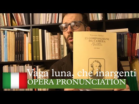 Vaga luna, che inargenti - ITALIAN PRONUNCIATION LESSON - Vincenzo Bellini