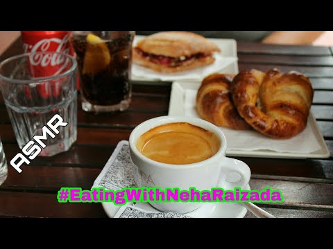 ASMR Drinking coffee with chips snaks || Indian coffee || Eating with Neha raizada ||home made chips