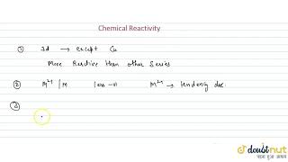 CHEMICAL REACTIVITY