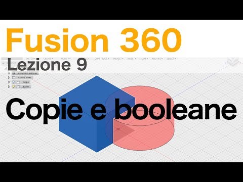 Come unire due oggetti in Fusion 360: operazioni booleane - Corso di Fusion 360 - Lezione 9