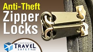 Zipper Locks - Zipper security for travel bags, purses, and backpack zippers