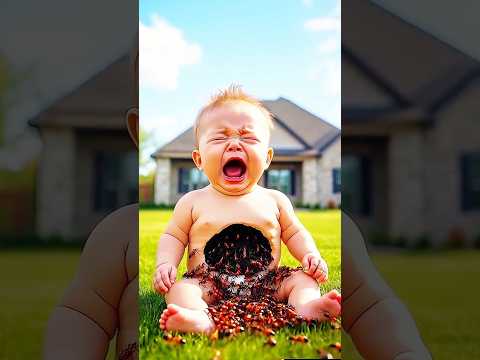Ants Exploded Out of His Body After Eating Ice Cream 😱🍦#ant #baby #ai