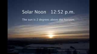 Winter Solstice in the Arctic. Fairbanks, Alaska. Time-lapse video.
