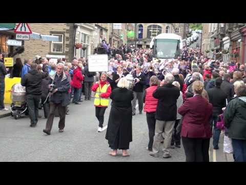 Brighouse and Rastrick Band Marching to Royal Trophy at Delph Whit Friday 2011