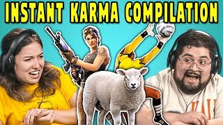 College Kids React To INSTANT KARMA Compilation