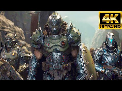 Humans Meet Doomguy Scene - Doom The Dark Ages