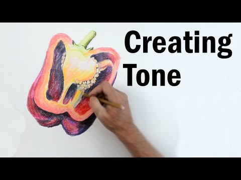 Draw with Coloured Pencils PART 2 Red Pepper